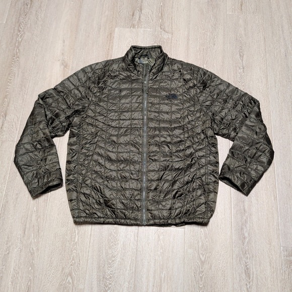 The North Face Other - The North Face Thermoball Puffer Jacket Mens XL Olive Green Camo Lining Light